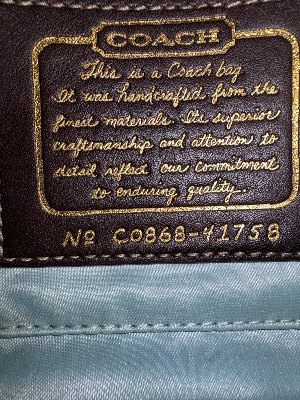 Coach Y2K 2008 Legacy Mini Turnlock Bag Satin & Metallic Gold Leather 41758 - Picture 6 of 11